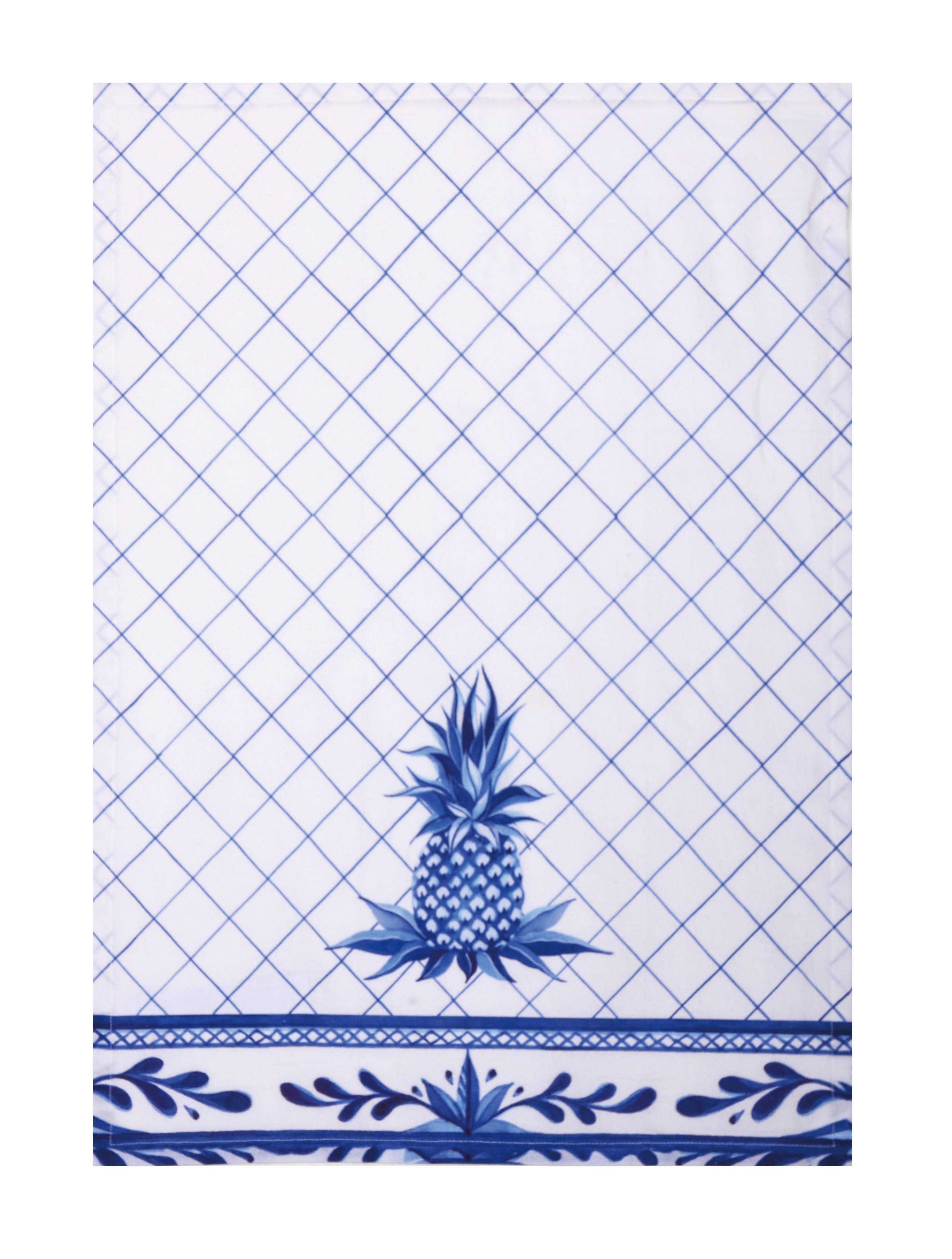 Blue Pineapple All Over Kitchen Towel - Sally Eckman Roberts