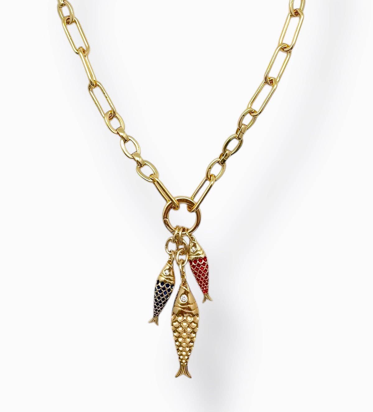 Marina Trio Pendant Charm Necklace