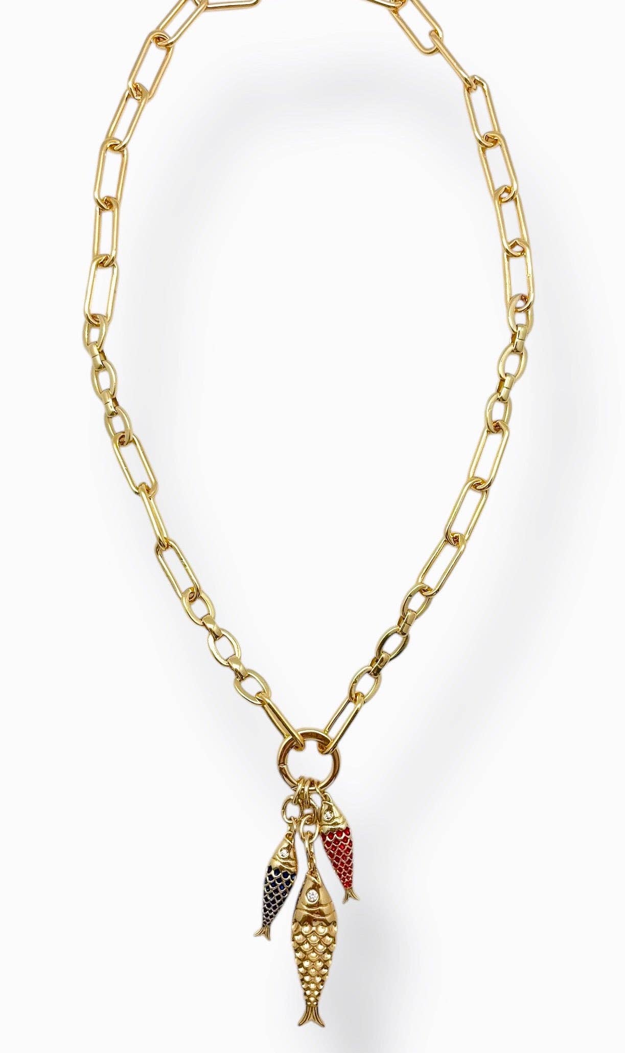 Marina Trio Pendant Charm Necklace