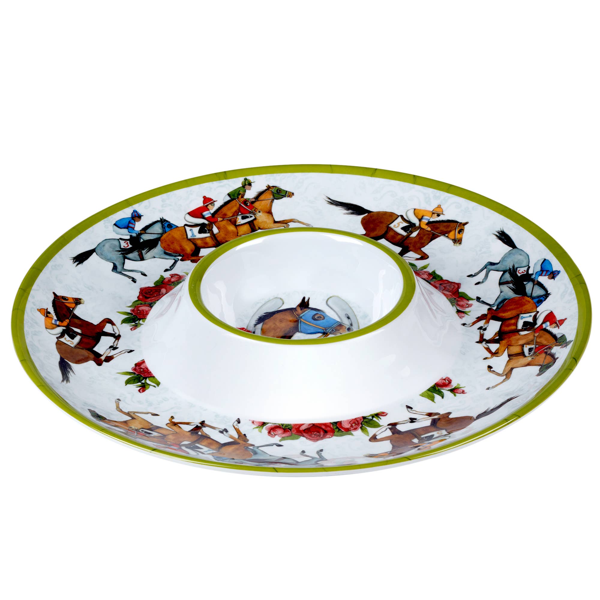 Day at the Races Melamine Chip & Dip 14.5