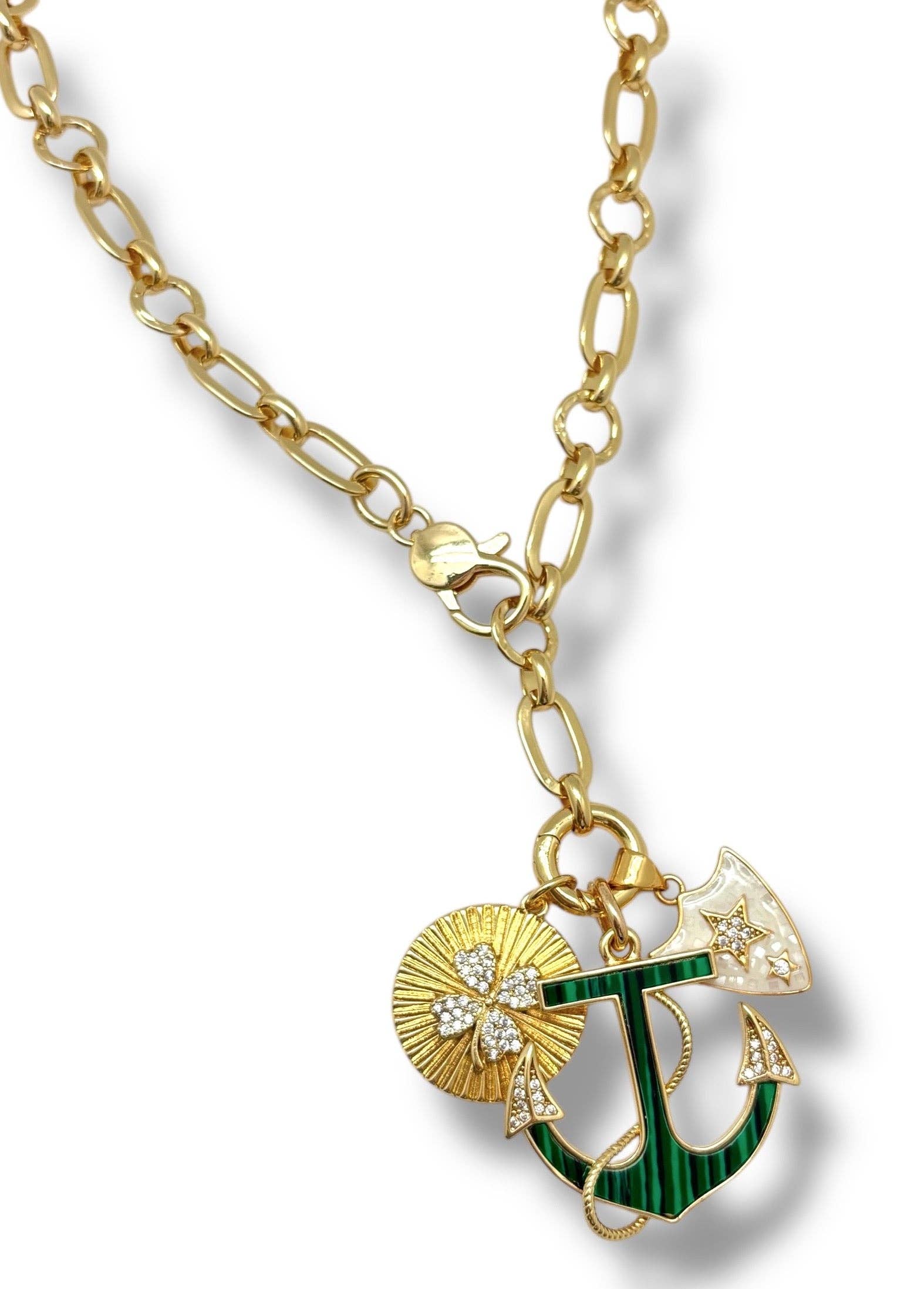 Coin Clover Charm