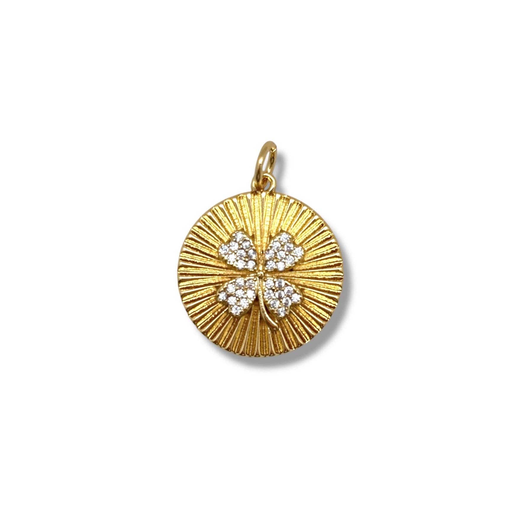 Coin Clover Charm