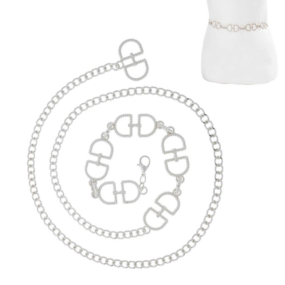 Horse Shoe Inspired Luxury Chain Belt BT17508GD