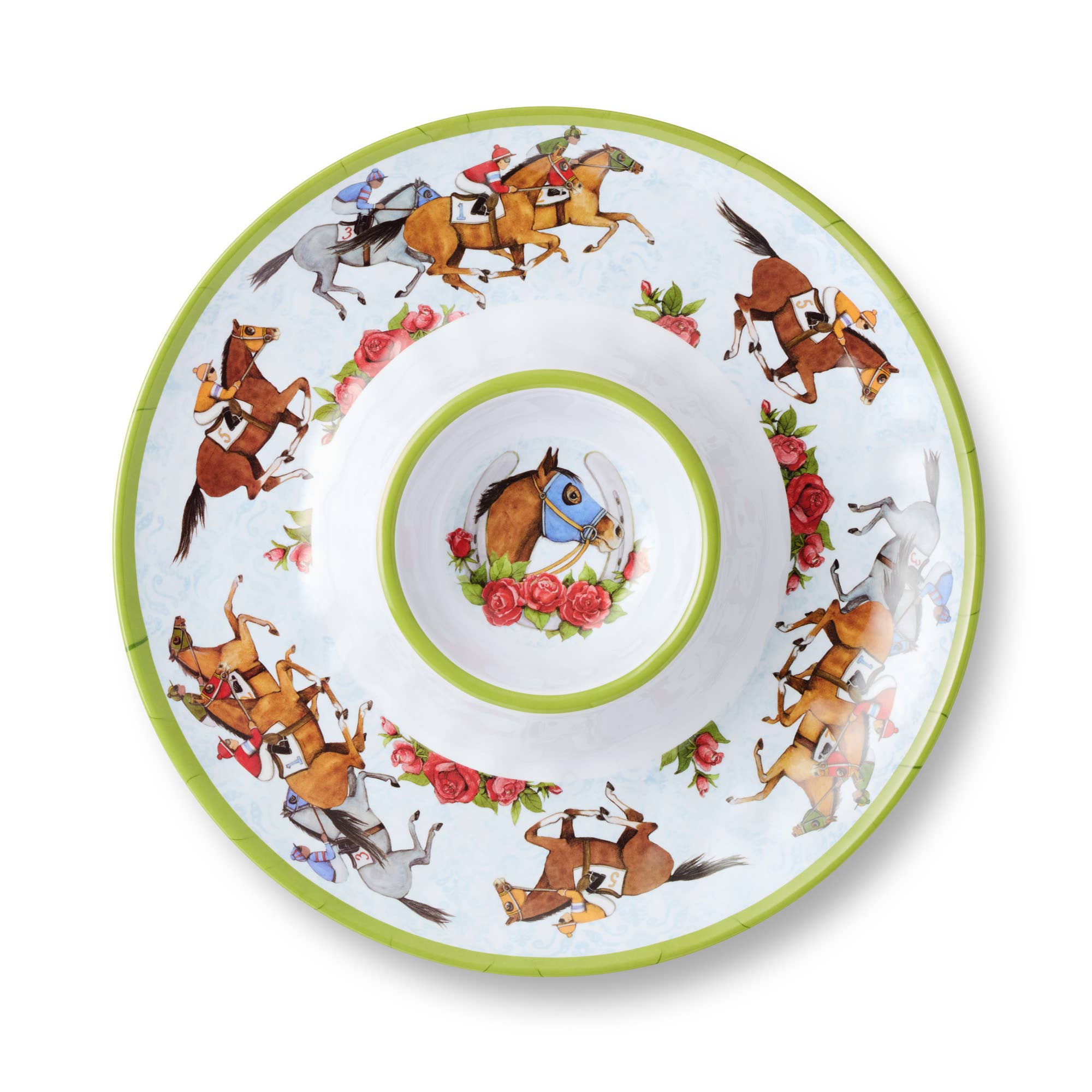 Day at the Races Melamine Chip & Dip 14.5